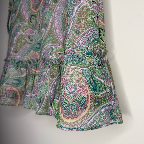 ALL SAINTS Zina Shahmina Paisley Floral Ruffle Wrap Style Spring Mini Dress - Picture 9 of 11